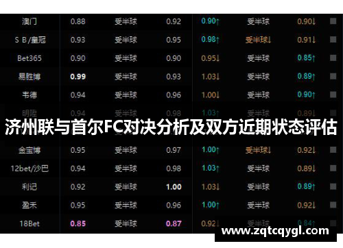 济州联与首尔FC对决分析及双方近期状态评估